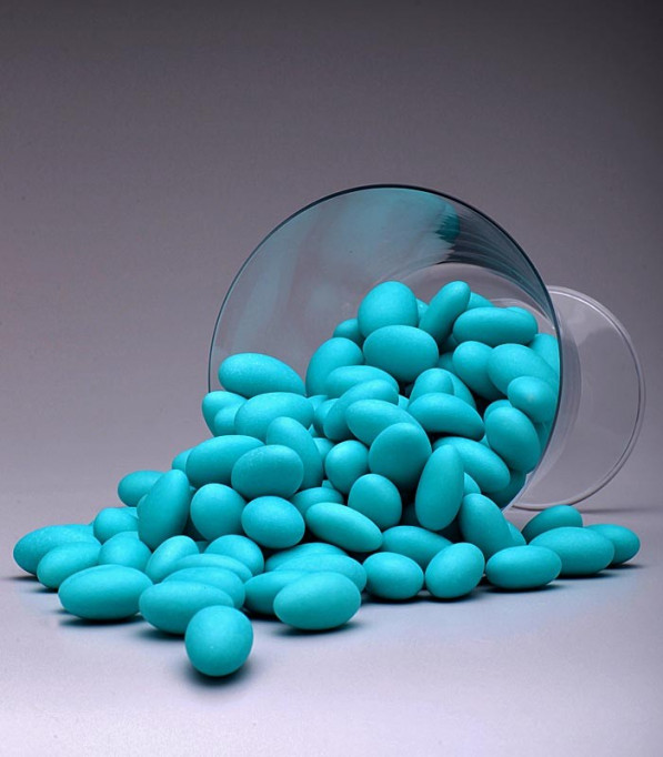 Amêndoas Confeitadas Azul Turquesa - Premium - Emporio das Amêndoas