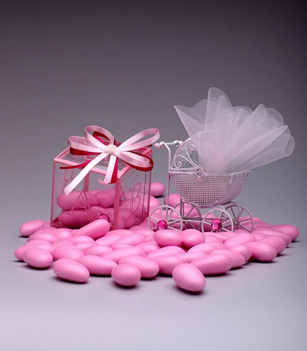 Amêndoas Confeitadas Rosa Bebê - Elite - Empório das Amêndoas